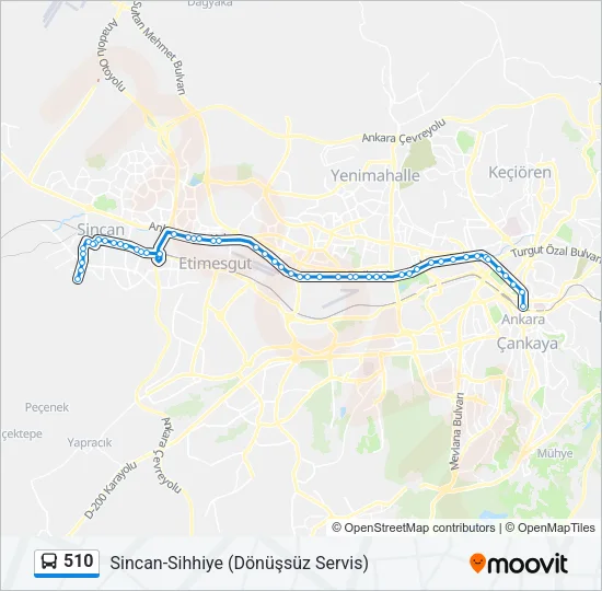 510 Bus Line Map