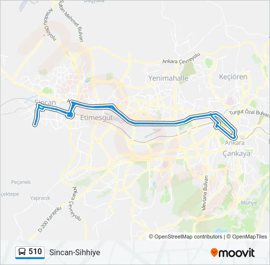 510 Bus Line Map