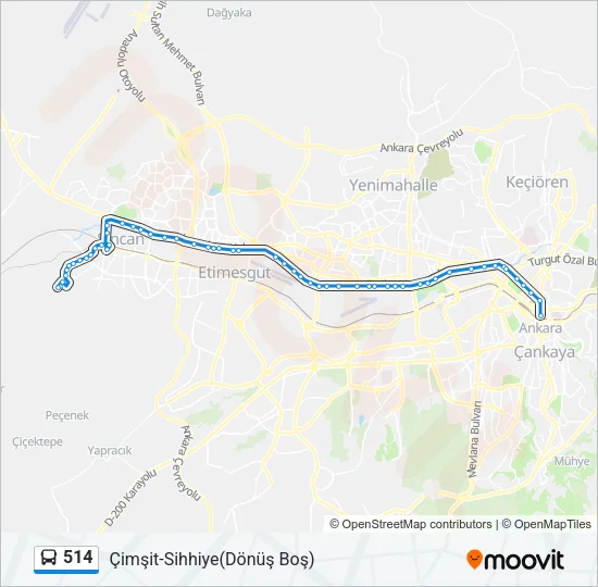 514 Bus Line Map