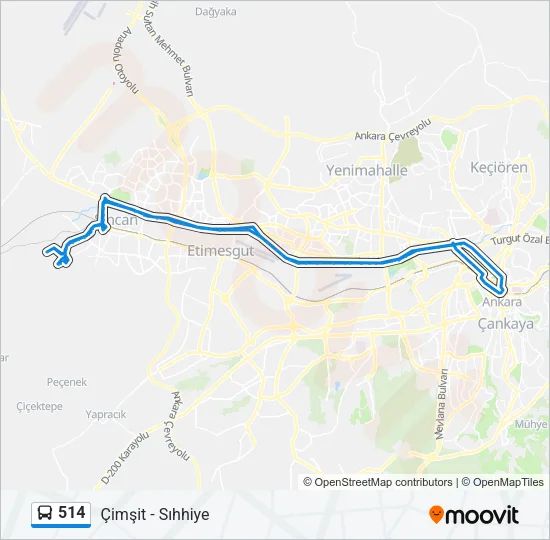 514 Bus Line Map