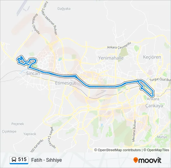 515 Bus Line Map