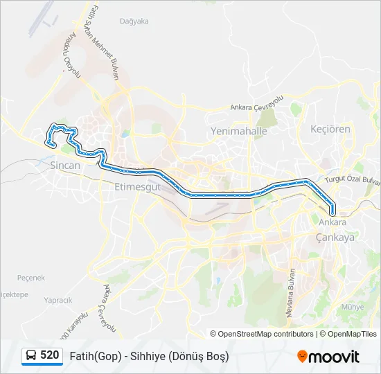 520 Bus Line Map