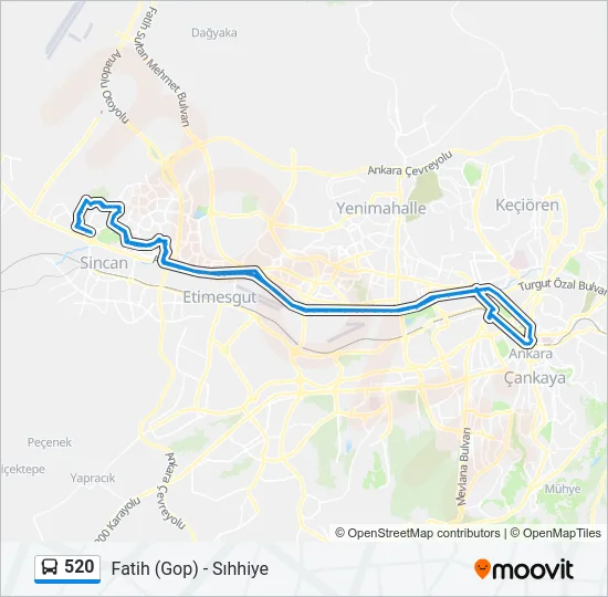 520 Bus Line Map
