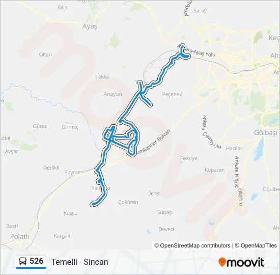 526 Bus Line Map