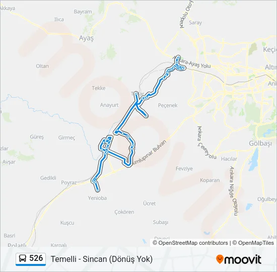 526 Bus Line Map