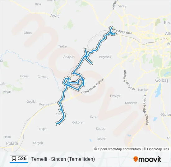 526 Bus Line Map