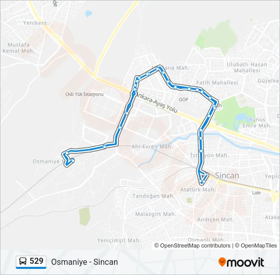 529 Bus Line Map
