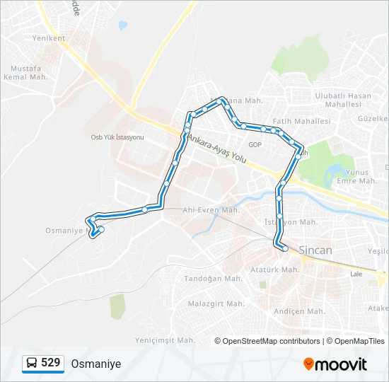 529 Bus Line Map