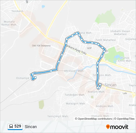 529 Bus Line Map