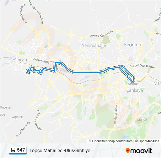 547 Bus Line Map
