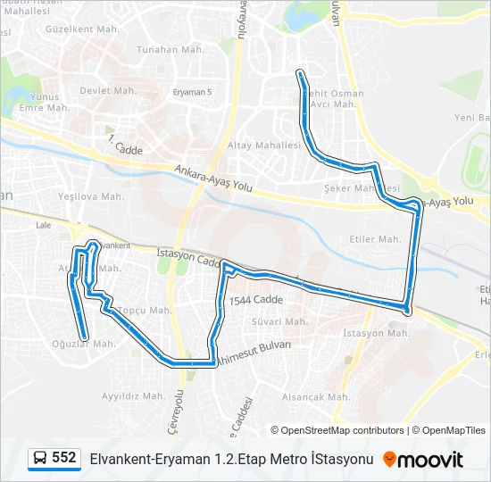 552 Bus Line Map