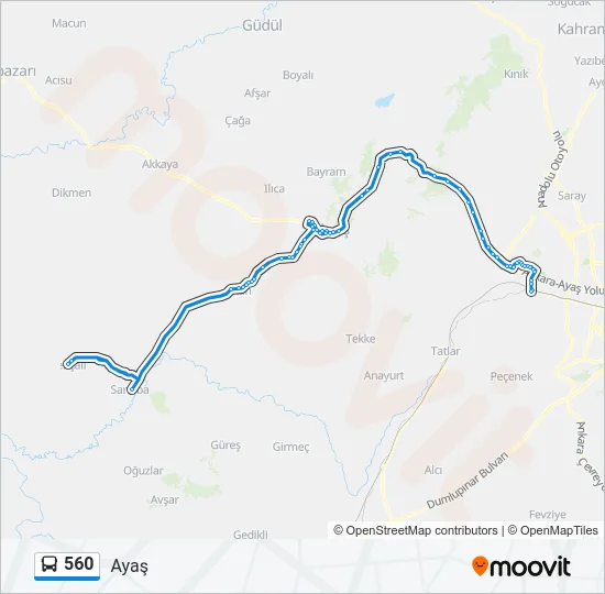 560 Bus Line Map
