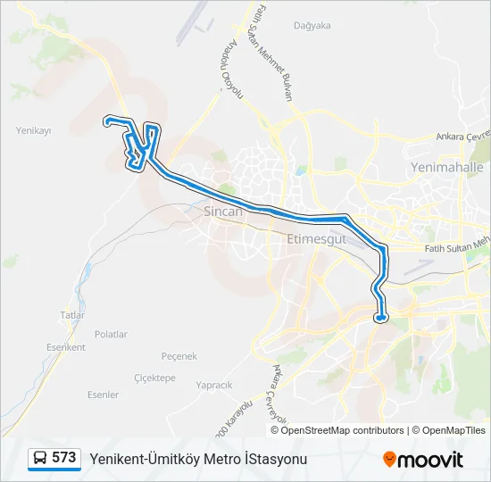 573 Bus Line Map