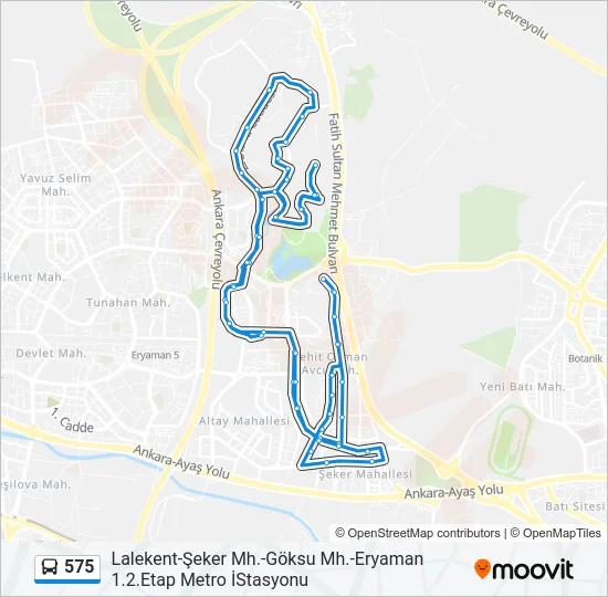 575 Bus Line Map