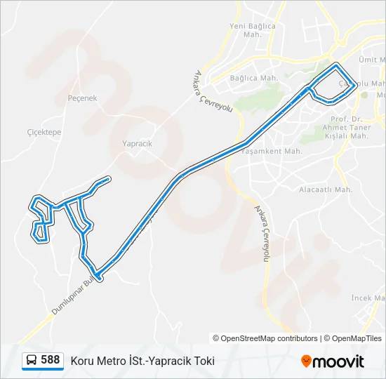 588 Bus Line Map