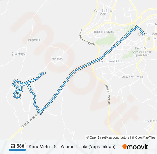 588 Bus Line Map