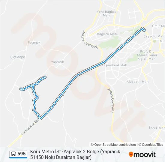 595 Bus Line Map