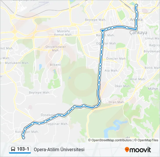 103-1 Bus Line Map