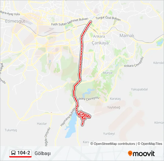104-2 Bus Line Map