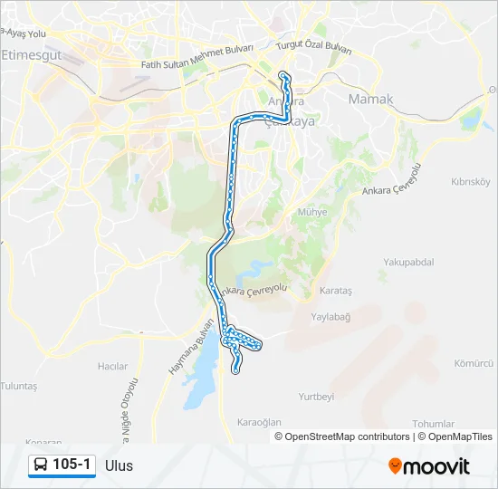 105-1 Bus Line Map