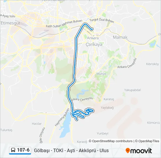 107-6 Bus Line Map
