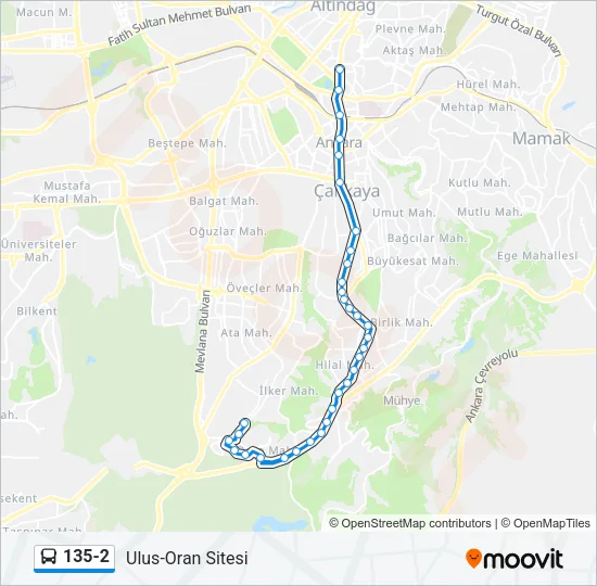 135-2 Bus Line Map