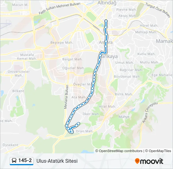 145-2 Bus Line Map