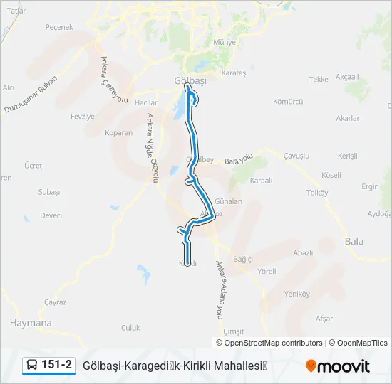 151-2 Bus Line Map