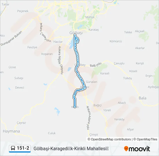 151-2 Bus Line Map