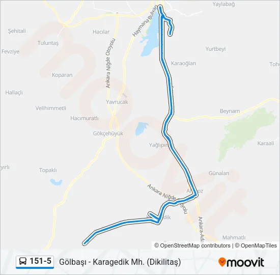 151-5 Bus Line Map