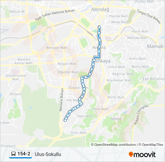 154-2 Bus Line Map