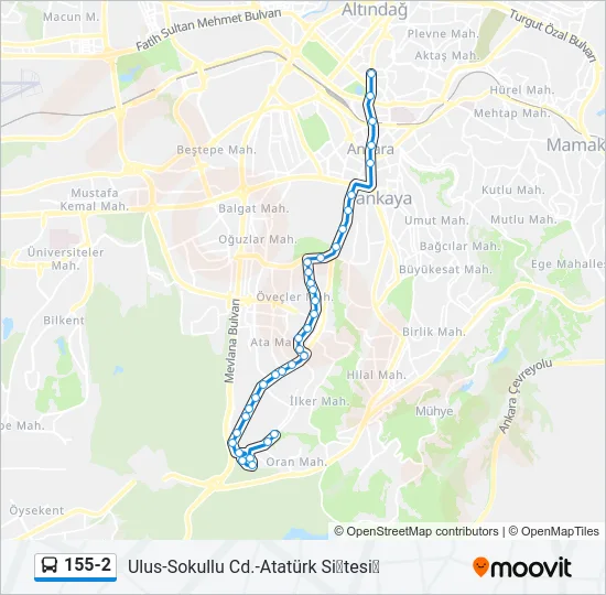 155-2 Bus Line Map