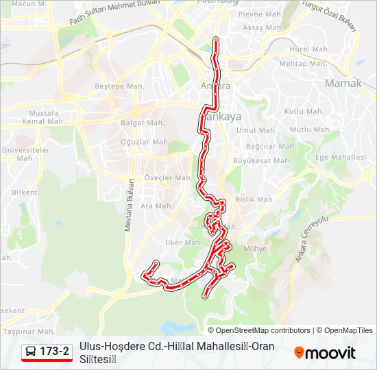 173-2 Bus Line Map