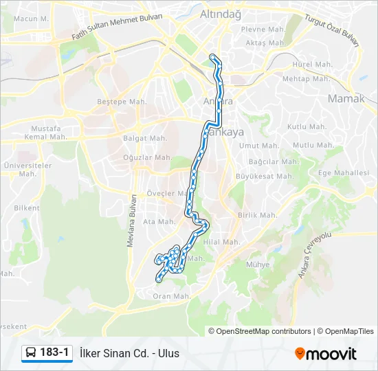 183-1 Bus Line Map