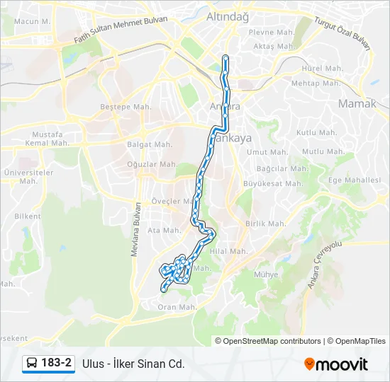 183-2 Bus Line Map