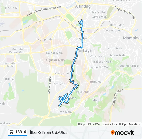 183-6 Bus Line Map