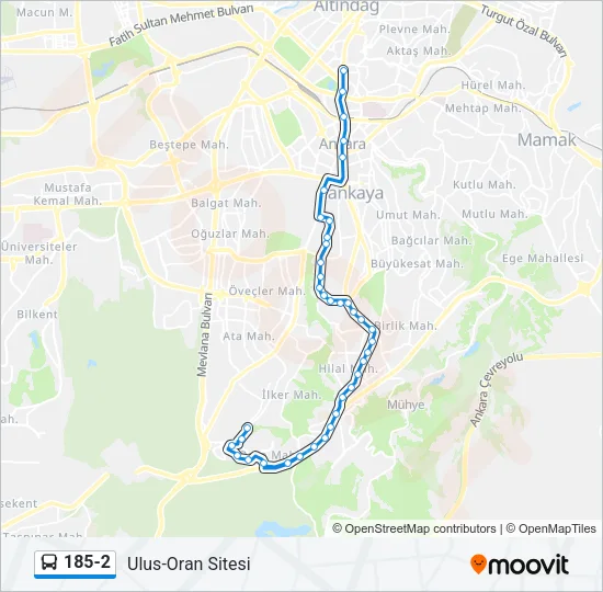 185-2 Bus Line Map