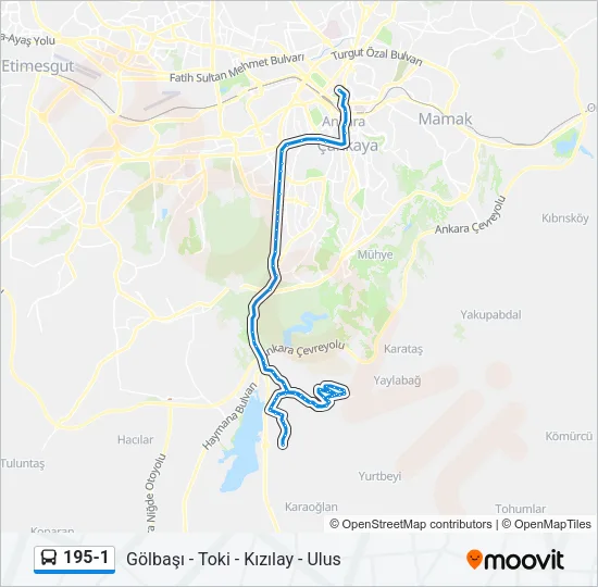 195-1 Bus Line Map