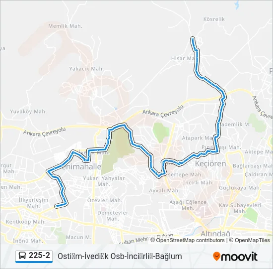 225-2 Bus Line Map