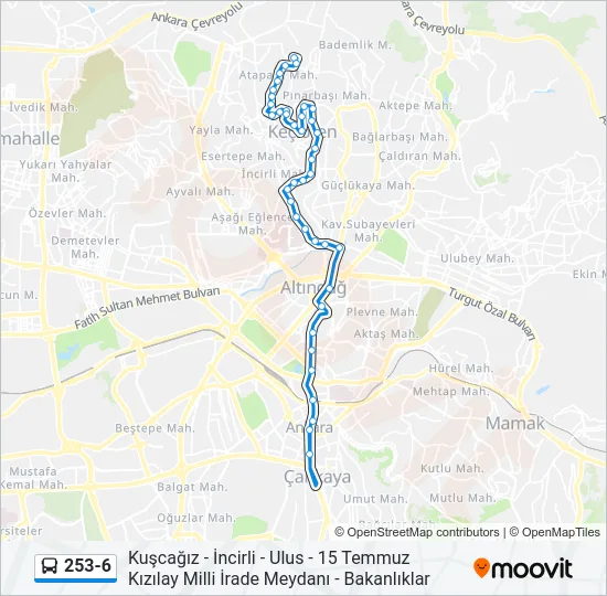 253-6 Bus Line Map