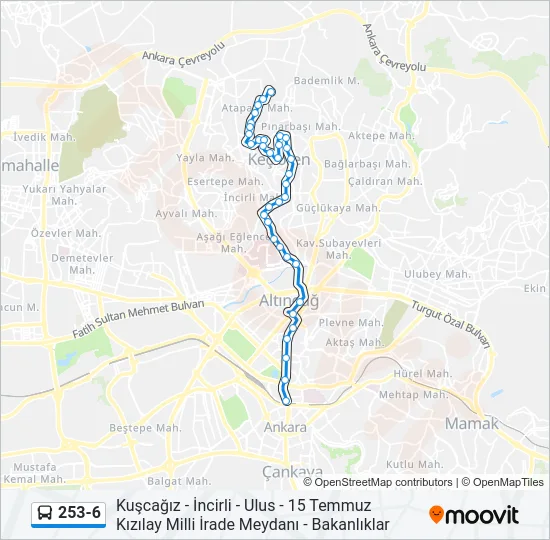 253-6 Bus Line Map