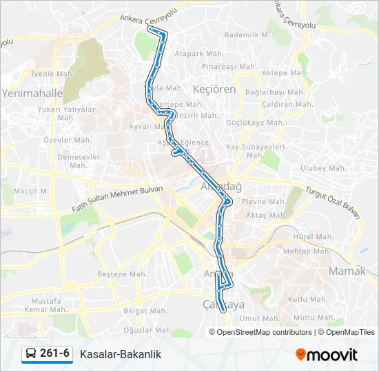 261-6 Bus Line Map