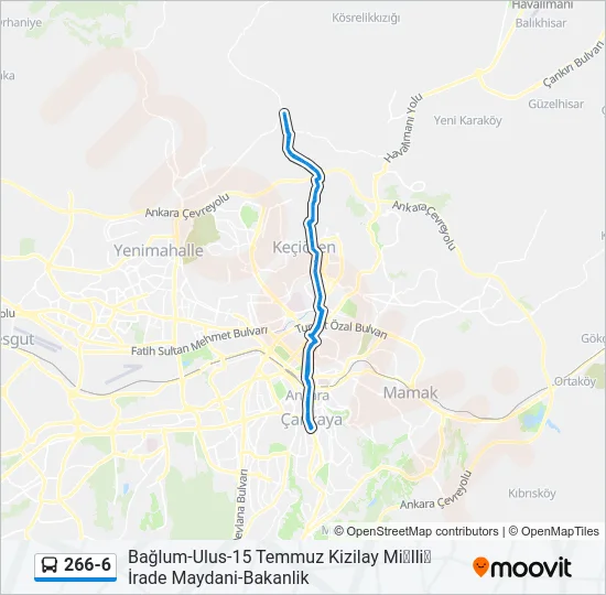 266-6 Bus Line Map