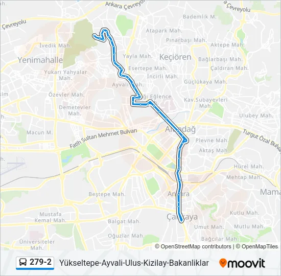 279-2 Bus Line Map