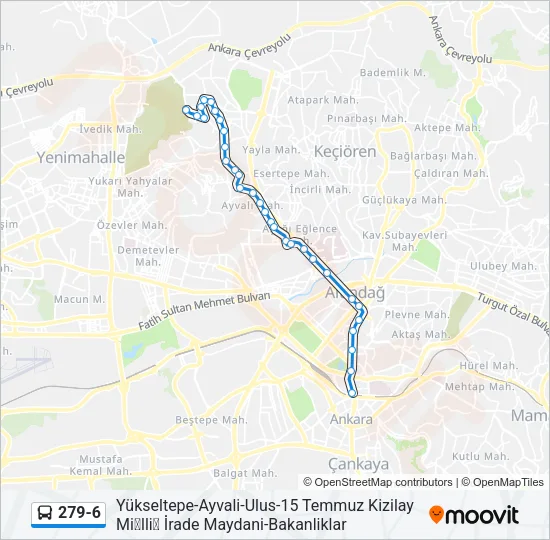279-6 Bus Line Map