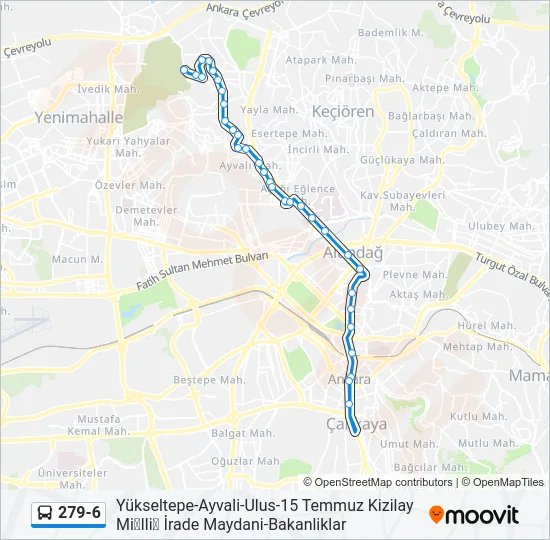 279-6 Bus Line Map