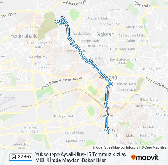 279-6 Bus Line Map