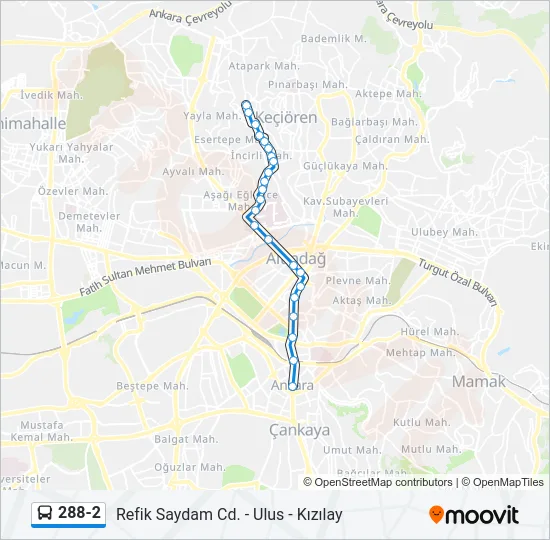 288-2 Bus Line Map