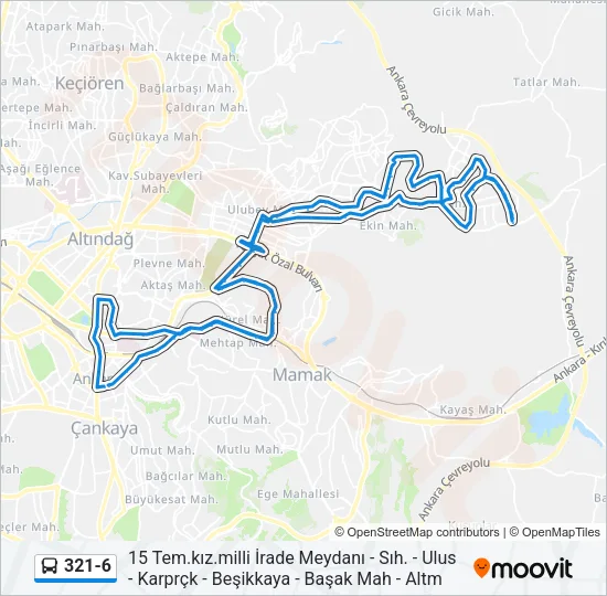 321-6 Bus Line Map