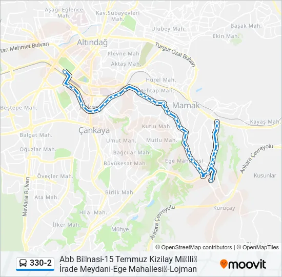 330-2 Bus Line Map